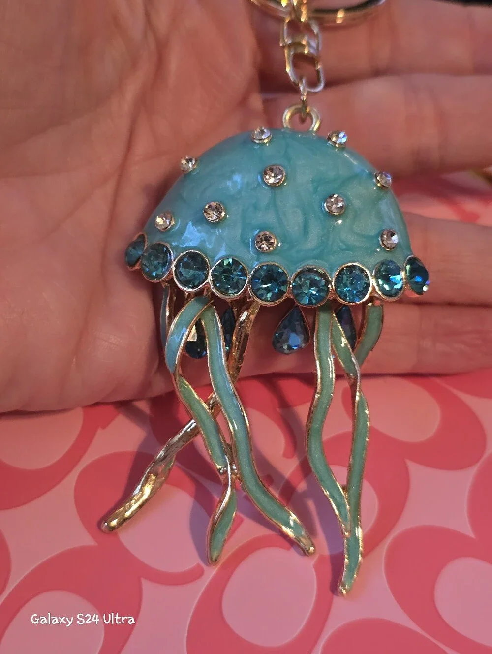 Beautiful Jellyfish Bag Charm/ Keychain NEW